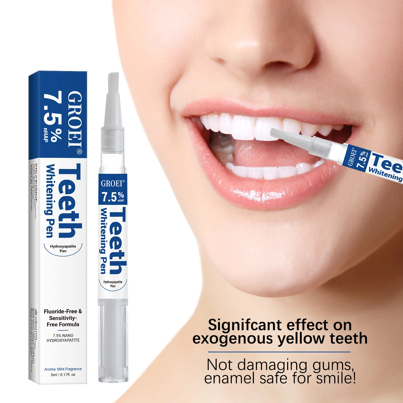 Teeth Whitening Session - ปากกาฟอกสีฟันไฮดรอกซีอะพาไทต์ ปากกาเจลขจัดคราบขาวสดใส ดูแลสุขภาพช่องปาก ทำความสะอาด ฟันขาวสดใส ดูแลสุขอนามัยฟัน