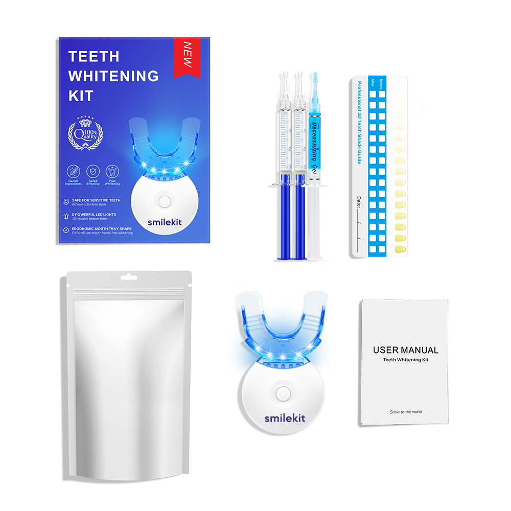 Teeth Whitening Session - ชุดฟอกสีฟัน - เครื่องฟอกสีฟันไฟ LED 5X พร้อมคาร์บาไมด์เปอร์ออกไซด์