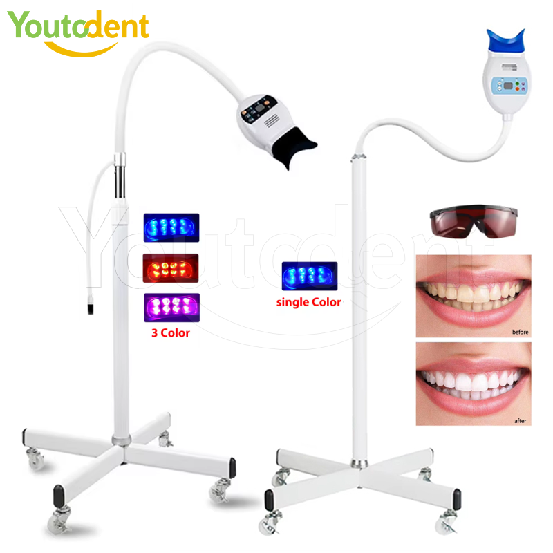 Teeth Whitening Video - 40W ทันตกรรมห้องปฏิบัติการอุปกรณ์ฟันไวท์เทนนิ่ง 8 LED 1 สี/3