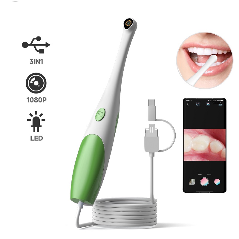 Teeth Whitening Video - กล้องตรวจช่องปากแบบพกพา TYPE-C 3in1 พร้อมไฟ LED 8