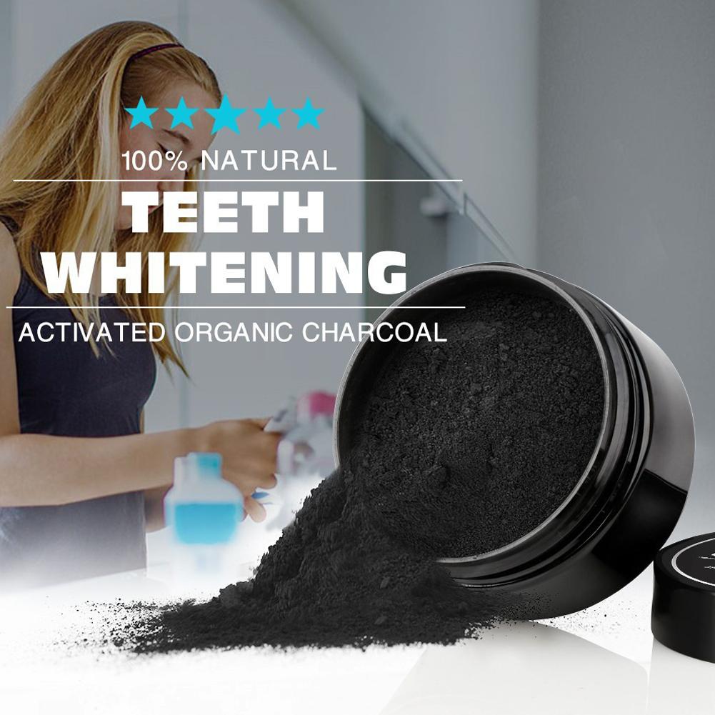 Teeth Whitening Activated Organic Charcoal - ผงฟอกสีฟันธรรมชาติ ออร์แกนิค ถ่านไม้ไผ่ ขจัดคราบเหลือง ทำความสะอาดฟัน ลมหายใจหอมสดชื่น