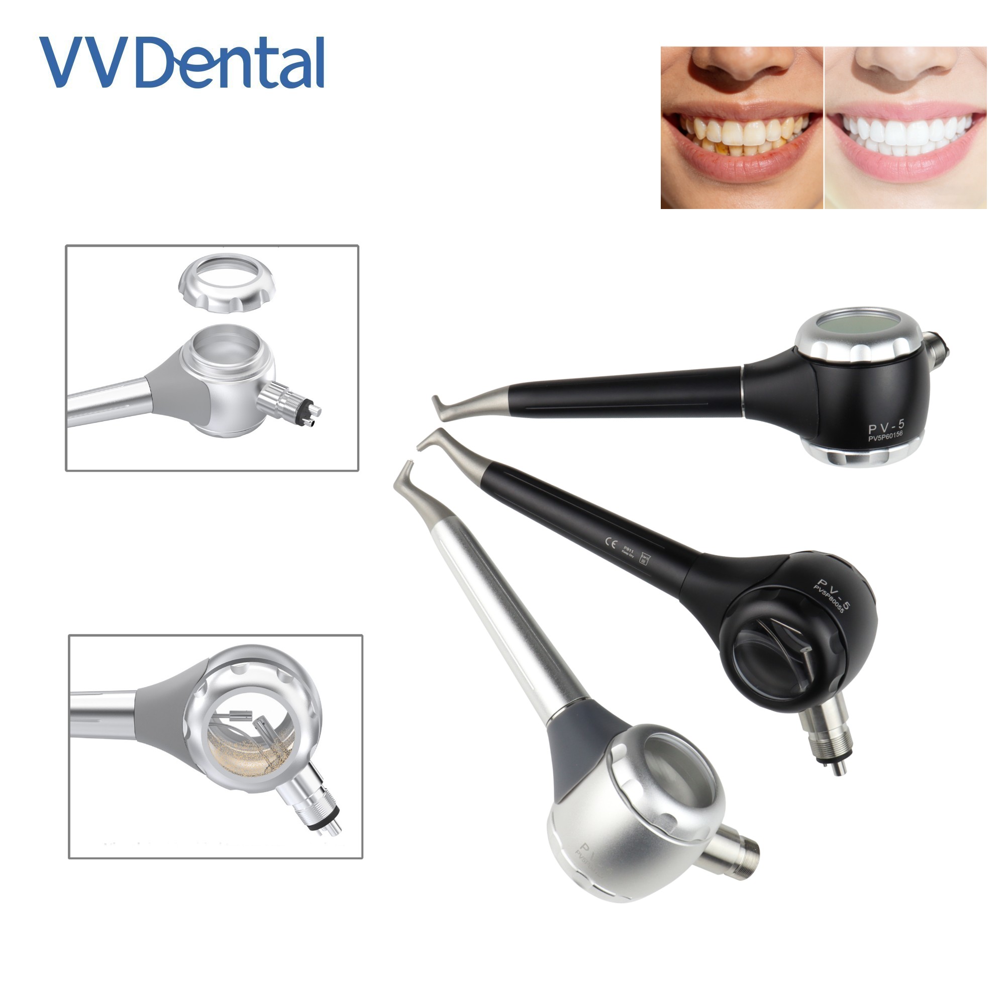 ปืนพ่นทรายฟอกสีฟัน VV Dental 2 - Teeth Whitening Usa บทวิจารณ์และราคา