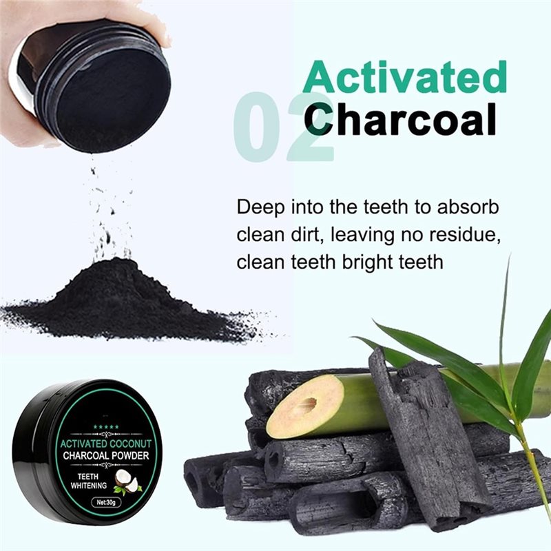 【สินค้ายอดนิยมของผู้บริโภค】ผงฟ - Teeth Whitening Activated Organic Charcoal บทวิจารณ์และราคา