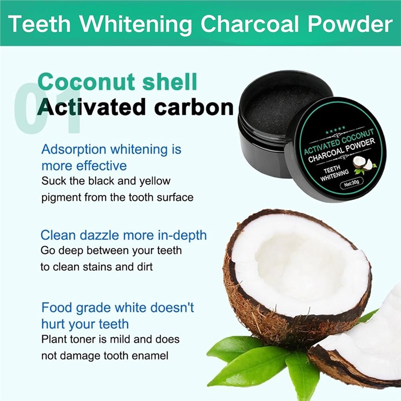 【สินค้ายอดนิยมของผู้บริโภค】ผงฟ - Teeth Whitening Activated Organic Charcoal บทวิจารณ์และราคา