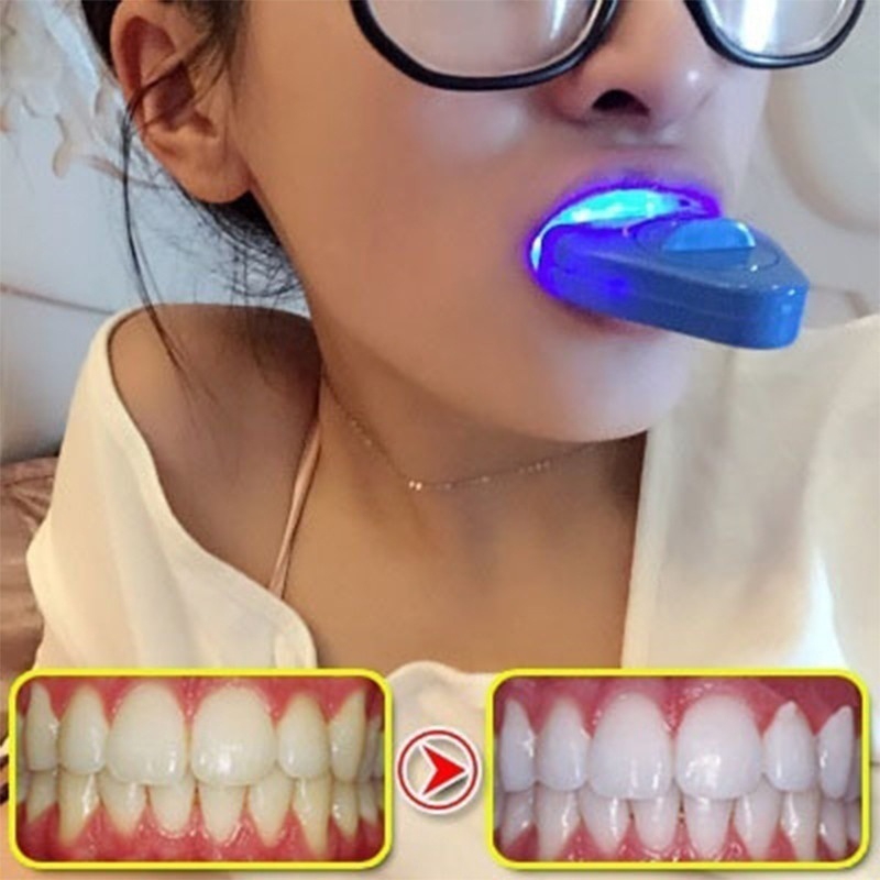ไฟฟอกสีฟัน LED แสงฟอกสีฟันสีฟ้ - Teeth Whitening Video บทวิจารณ์และราคา