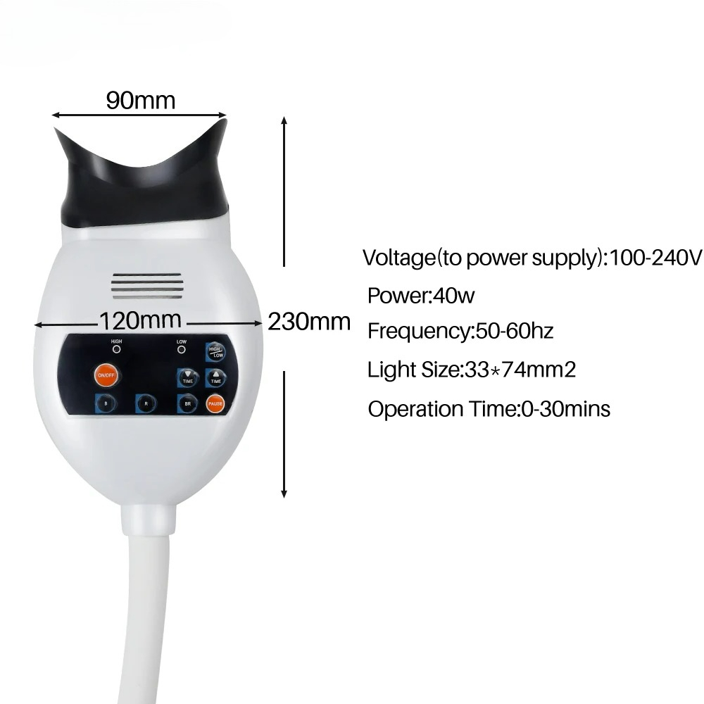 เครื่องเร่งฟอกสีฟัน LED ปรับได - Teeth Whitening Bleach บทวิจารณ์และราคา