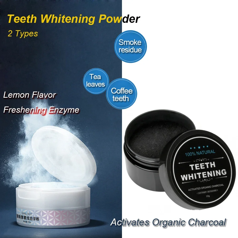 2 ประเภทฟันไวท์เทนนิ่งผงธรรมชา - Teeth Whitening Activated Organic Charcoal บทวิจารณ์และราคา