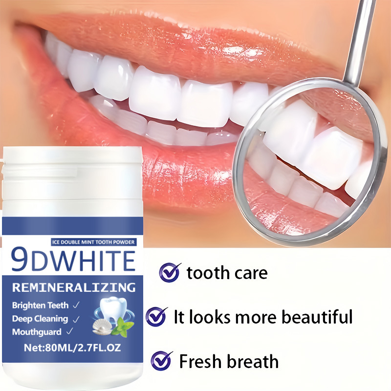 ผงฟอกสีฟัน 9D สีม่วง 80 มล. ผง - Teeth Whitening Usa บทวิจารณ์และราคา